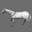 horse gray rigged 3d model