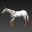 horse gray rigged 3d model