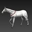 horse gray rigged 3d model