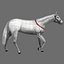horse gray rigged 3d model