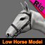 horse gray rigged 3d model