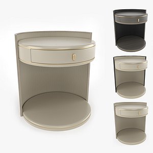 Nightstand Casa Magna Lumina Round wooden bedside table