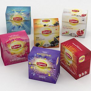 lipton tea boxes 3D model