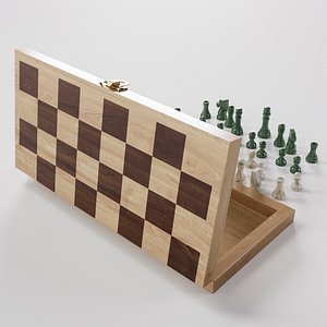 Chess Set made of Wood with Marble Pieces
