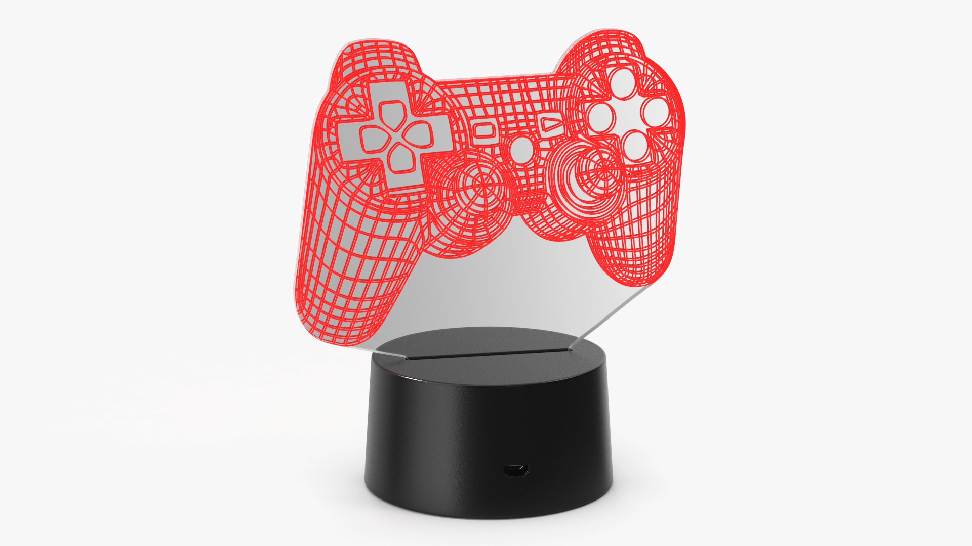 Illusion Lamp Gamepad Red 3D model preview