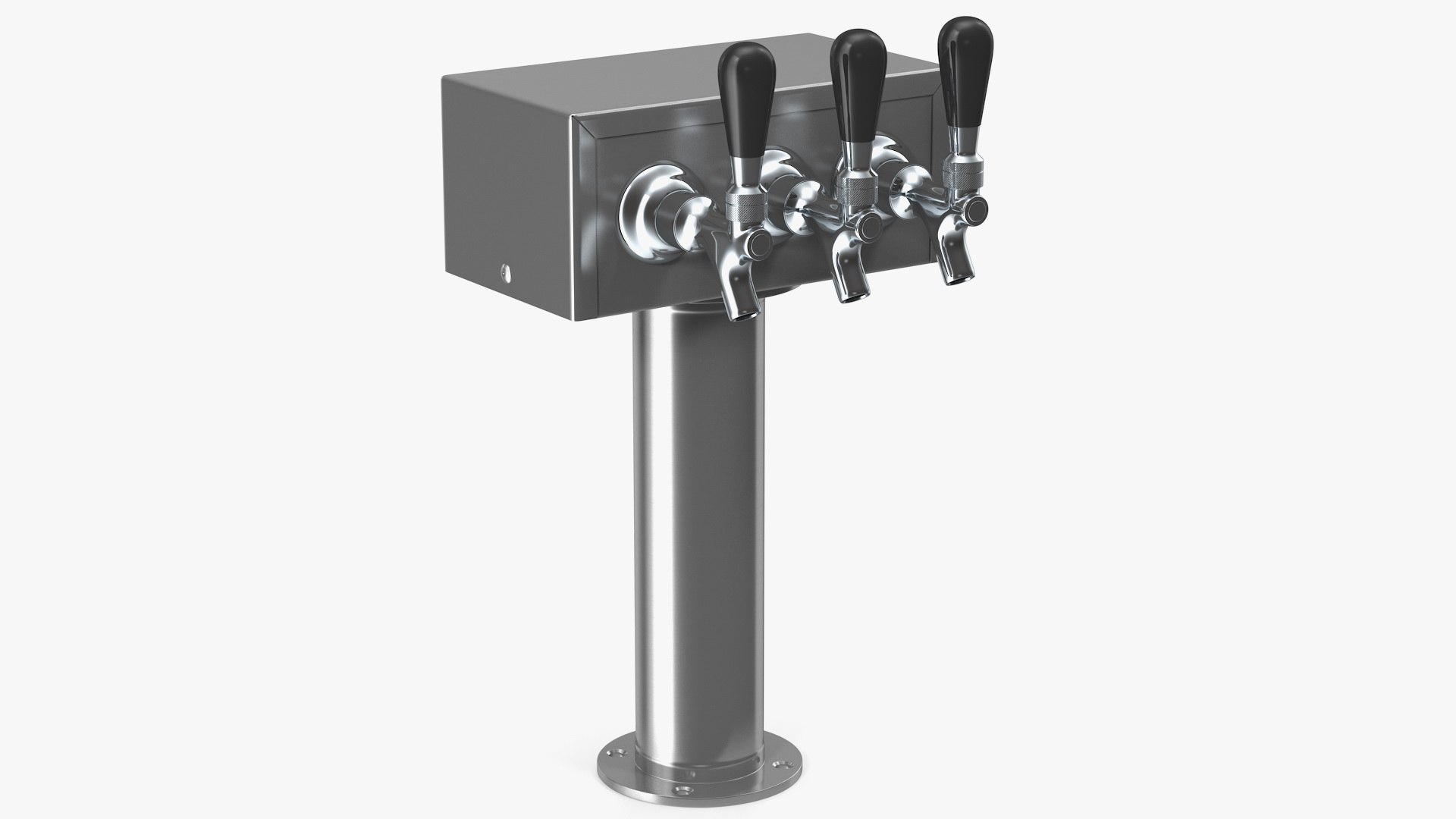 Triple Faucet Beer Tower 3D model preview