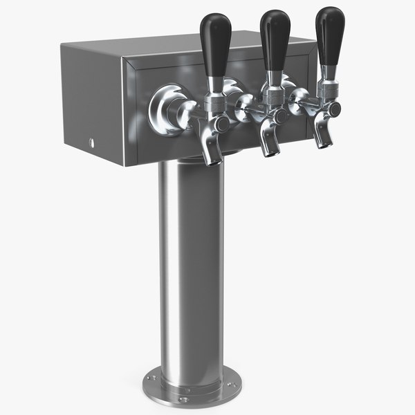 3D triple faucet beer tower TurboSquid 1620923
