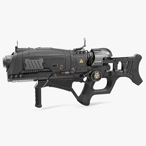 Sci Fi Military Rifle Black 3D model
