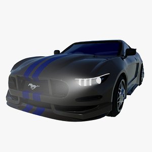 3D Mustang Race car model