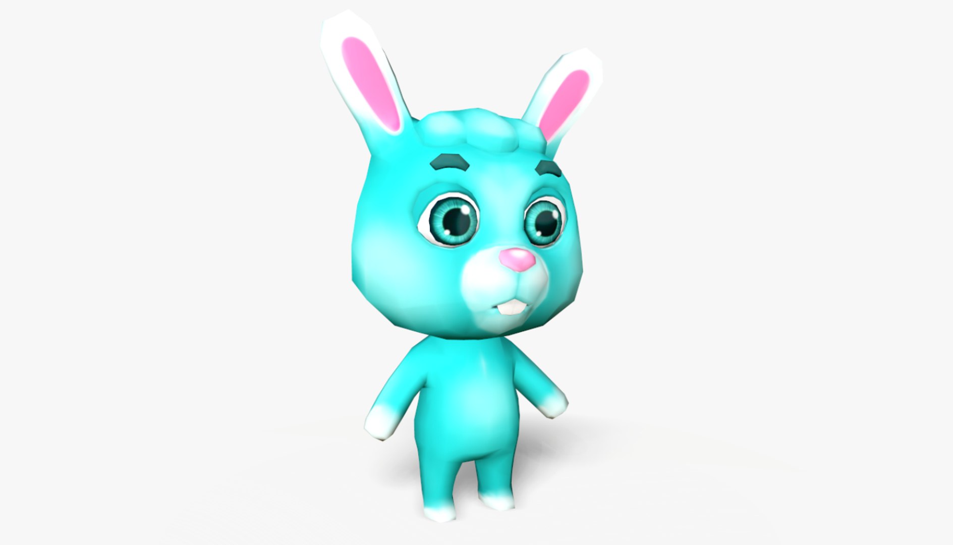 3D cute cartoon rabbit mobile model - TurboSquid 1395888