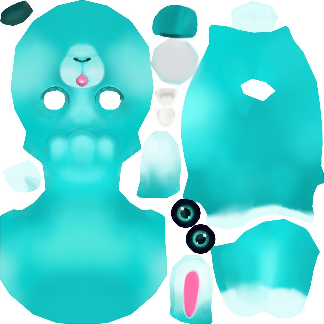 3D cute cartoon rabbit mobile model - TurboSquid 1395888
