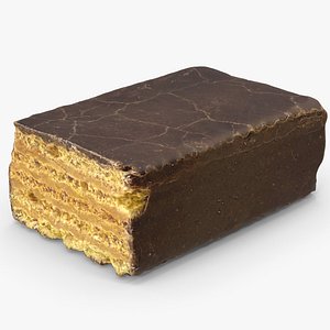 Half Of Chocolate Waffle