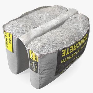 Open Package of Cement Sakrete 80 Lb White