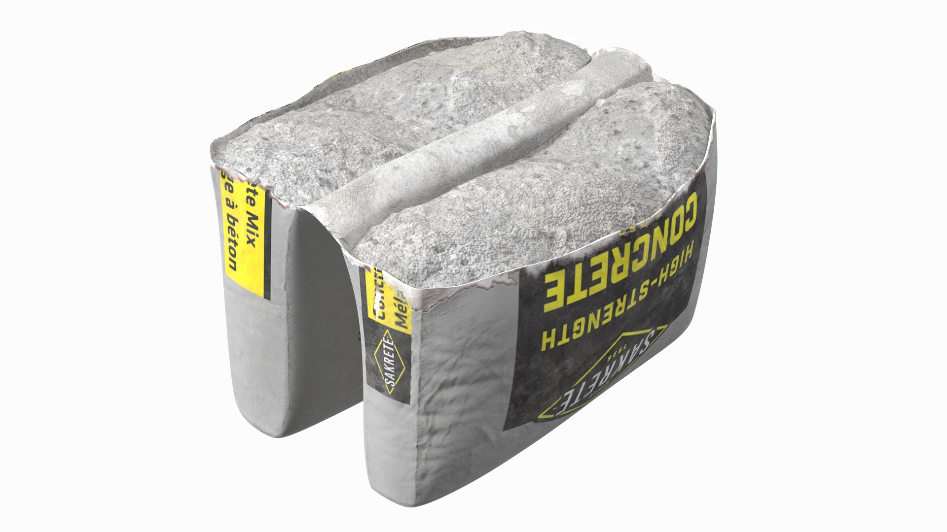 Open Package Of Cement Sakrete 80 Lb White 3D Model - TurboSquid 2139746