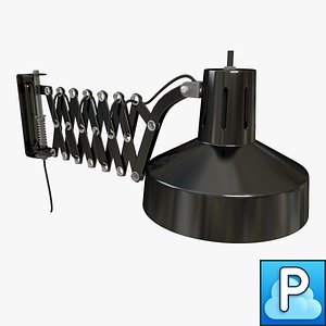 1960s wall lamp 3d x