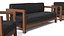 Arca Vintage Brown Sofa Set