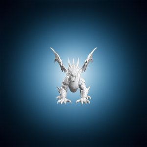 Spiky Ridge Dragon 3D Print Model 3D