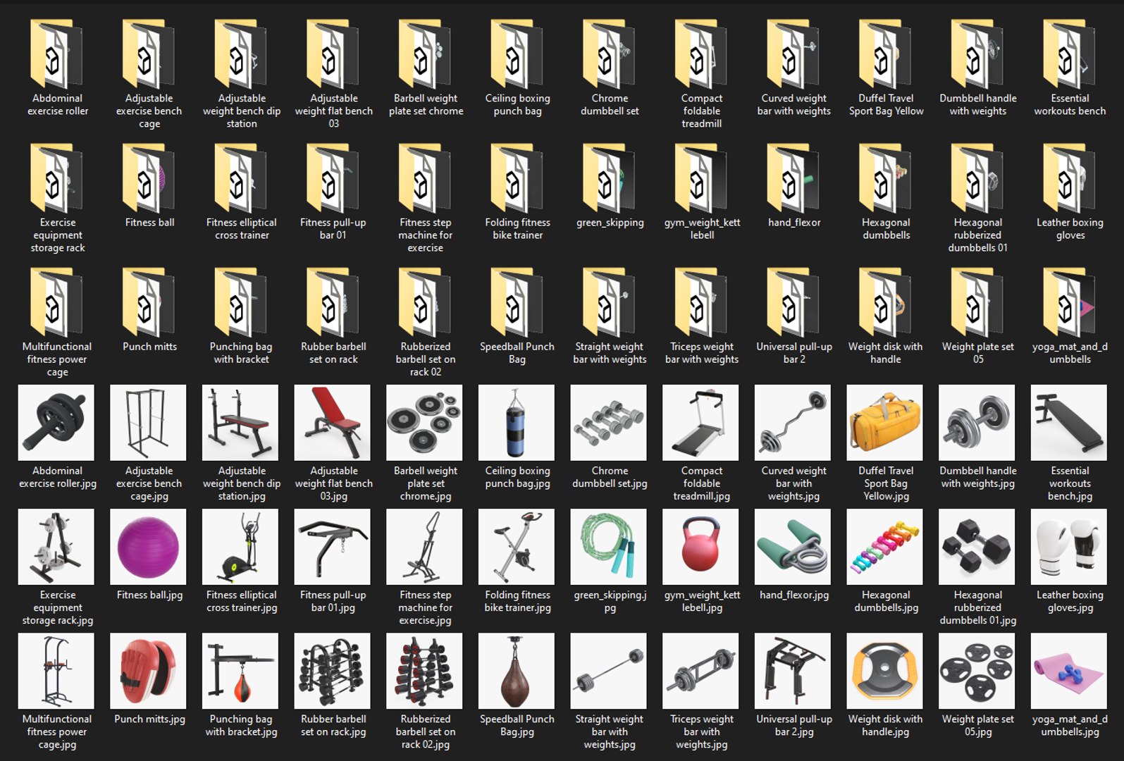 3D Model Large Gym Collection - TurboSquid 2206239