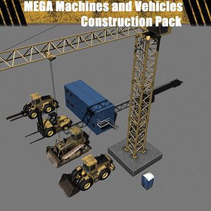 3d model mega - construction pack
