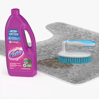 Vanish Cleaner and Bathroom Contour Rug Fur