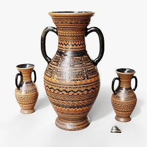 Greek Vase and Cracked Greek Vase model