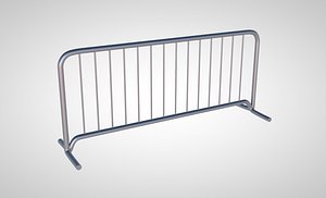 crowd control barrier bike rack 3D