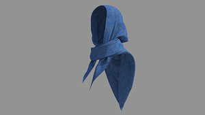 women  man scarf 3D model