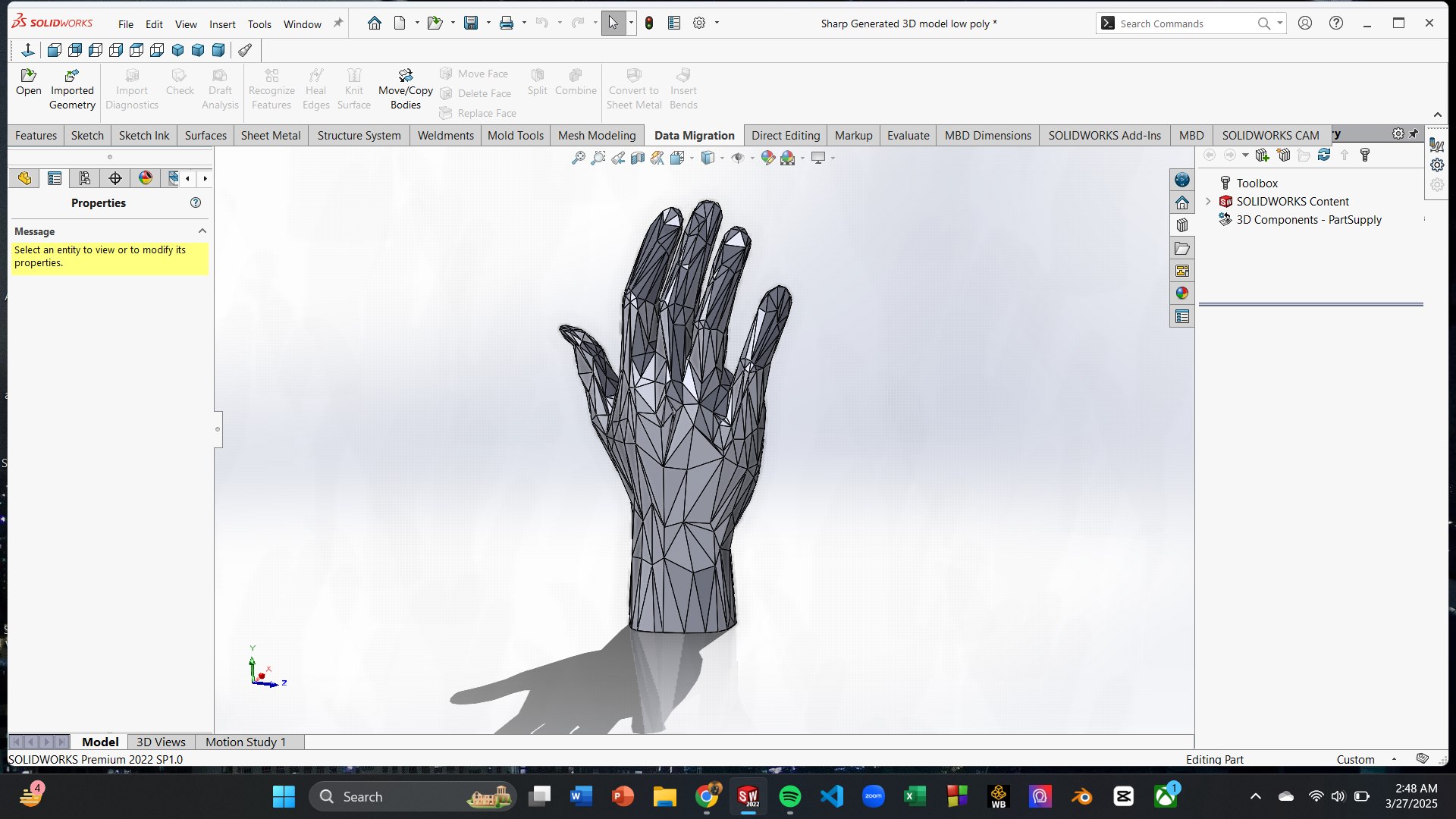 3D Model Low Poly 3D Human Hand High Precision CAD Model - TurboSquid ...
