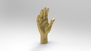 Low Poly 3D Human Hand High Precision CAD Model