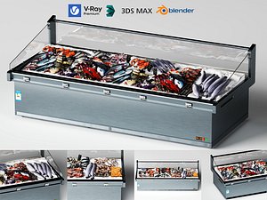 Supermarket Fresh Seafood Display Cabinet