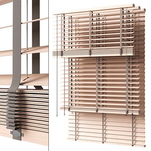 Wooden Blinds Set 43 3D model