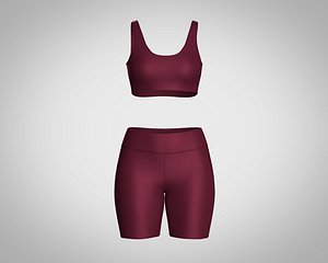 Ladies Yoga Bra With Shorts V2