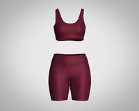 Ladies Yoga Bra With Shorts V2