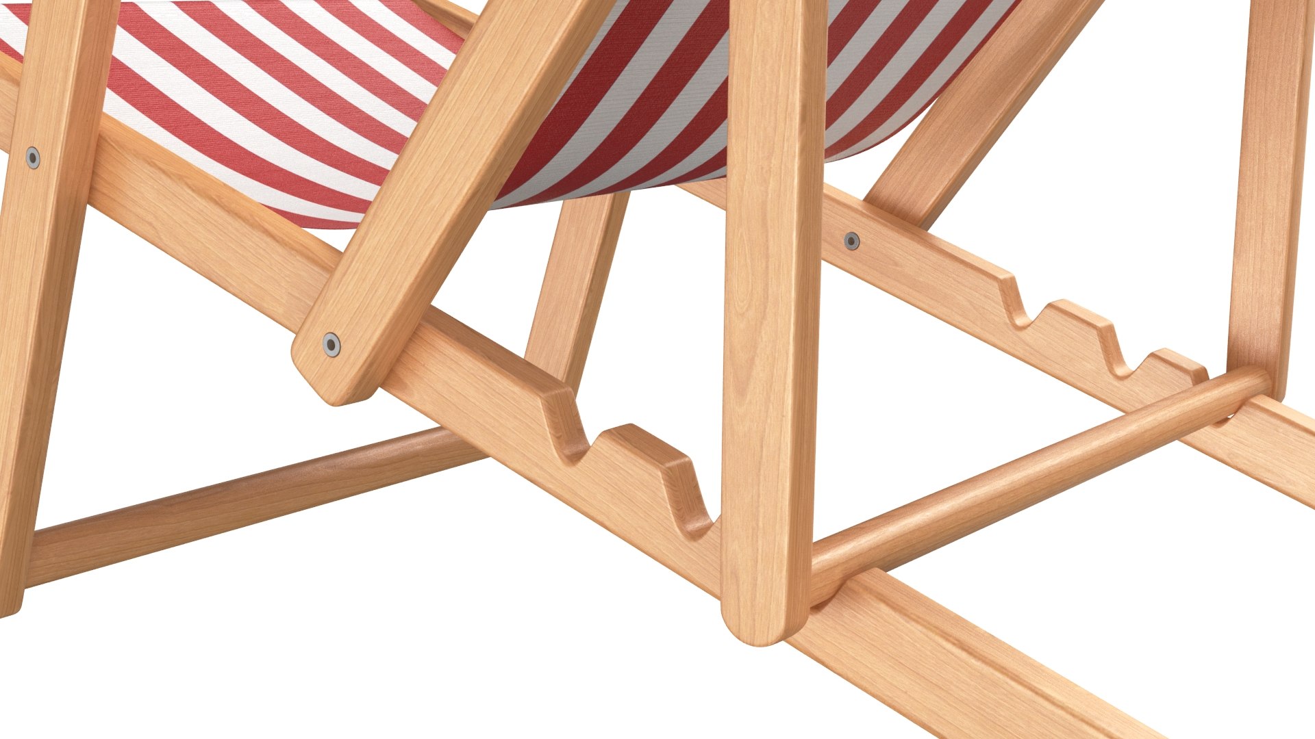 Detailed Red Beach Chair 3D Model TurboSquid 2063564