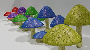 3D mushroom fungu plant