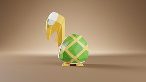 3D Koopa Troopa Green Super Maro Bros Low Poly 3D Model