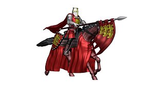 English Crusader Cavalry 5 3D model