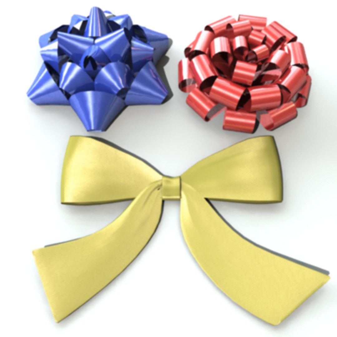 ribbon bow 3d model