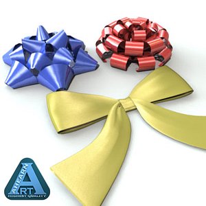 ribbon bow 3d model