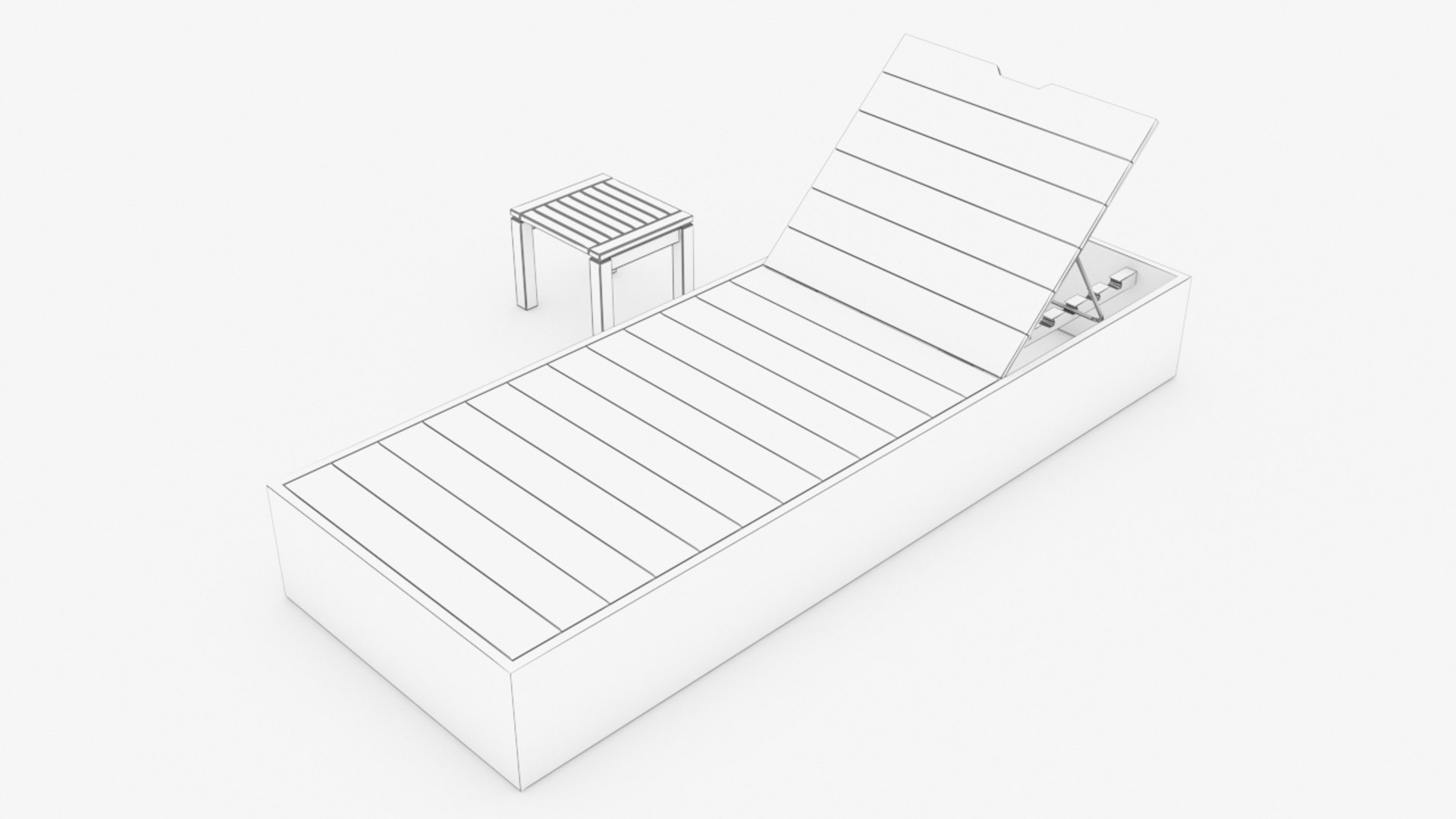 Lounge Chair Pool Model TurboSquid 1374533