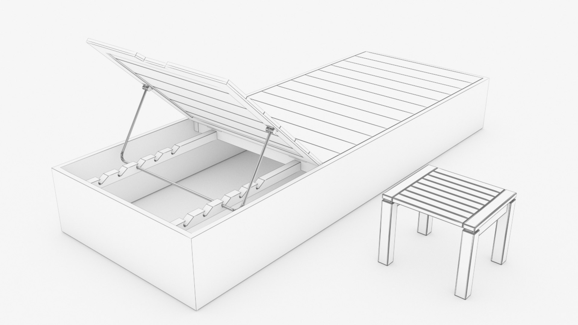 Lounge Chair Pool Model TurboSquid 1374533