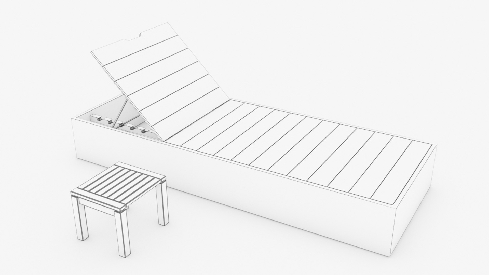 Lounge Chair Pool Model TurboSquid 1374533