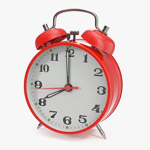 3D old fashion alarm clock