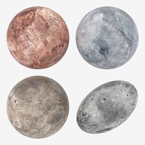 Dwarf Planets Ceres Eris Makemake Haumea 3D model