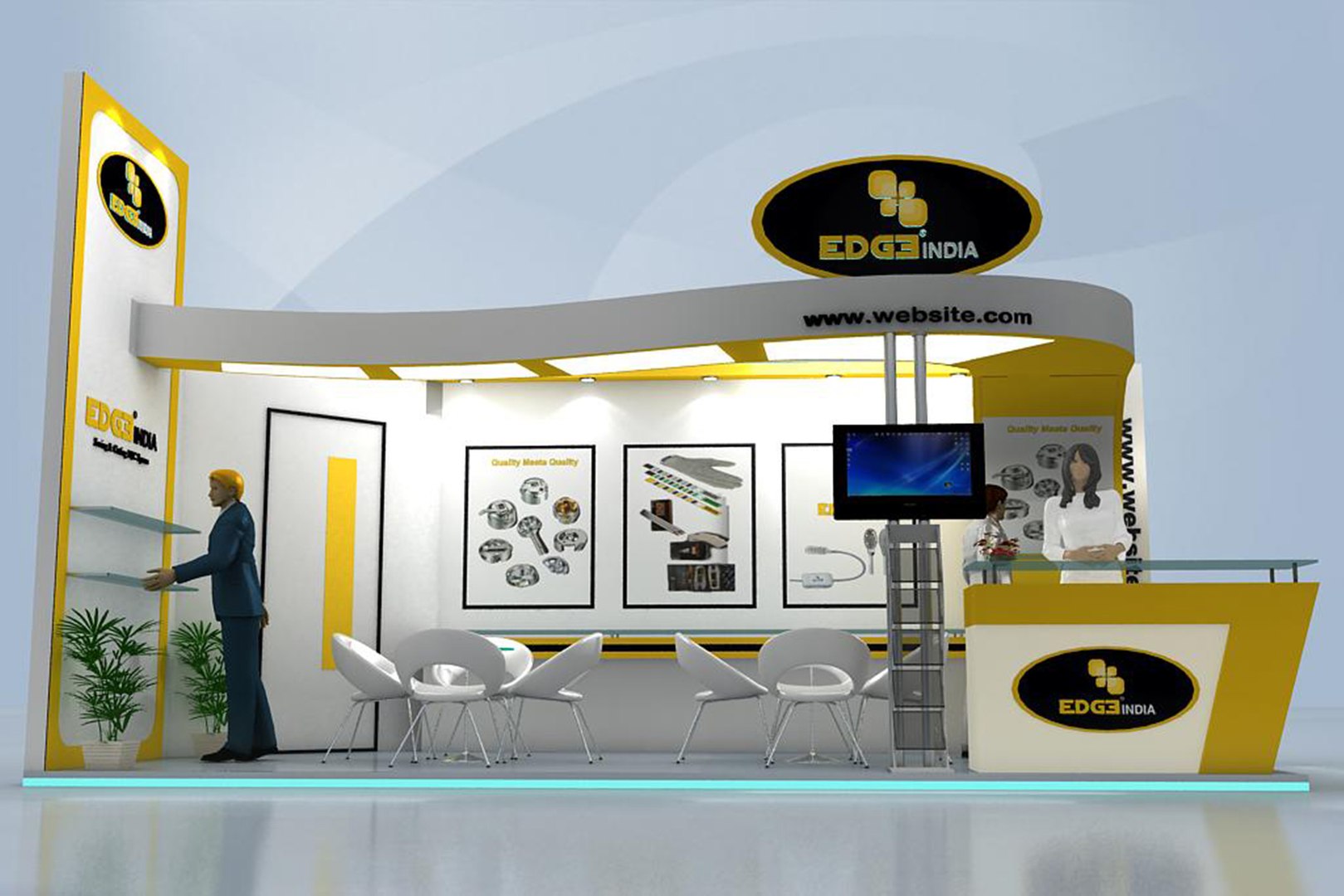 2 Side Open Stand 3D Model TurboSquid 1996124