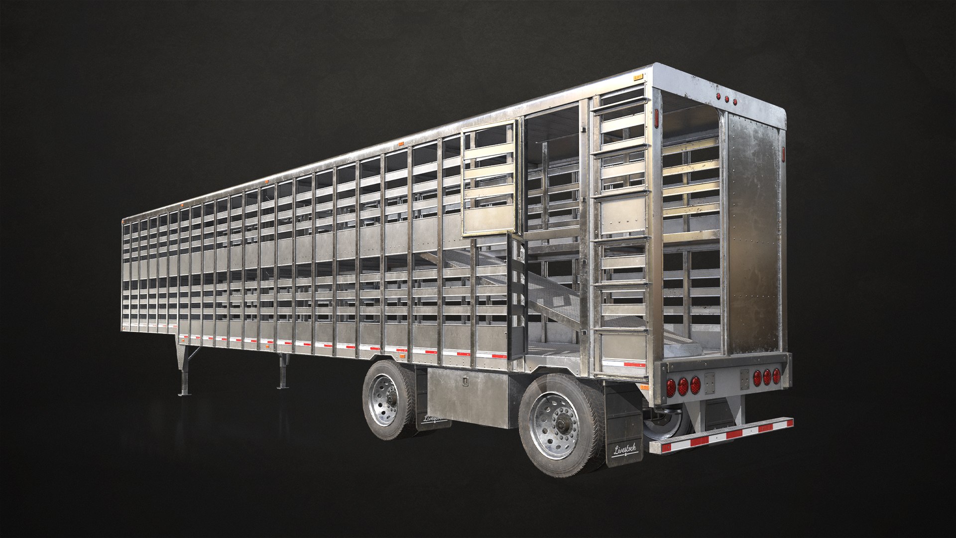 3D model Semi Truck Livestock Trailer - Low Poly https://p.turbosquid.com/ts-thumb/A8/1PfhXV/X0/semitrucklivestocktrailer_08/jpg/1729162446/1920x1080/fit_q87/617c82fb7dd7bafb5ecdfbb83c42a5c7a762d783/semitrucklivestocktrailer_08.jpg