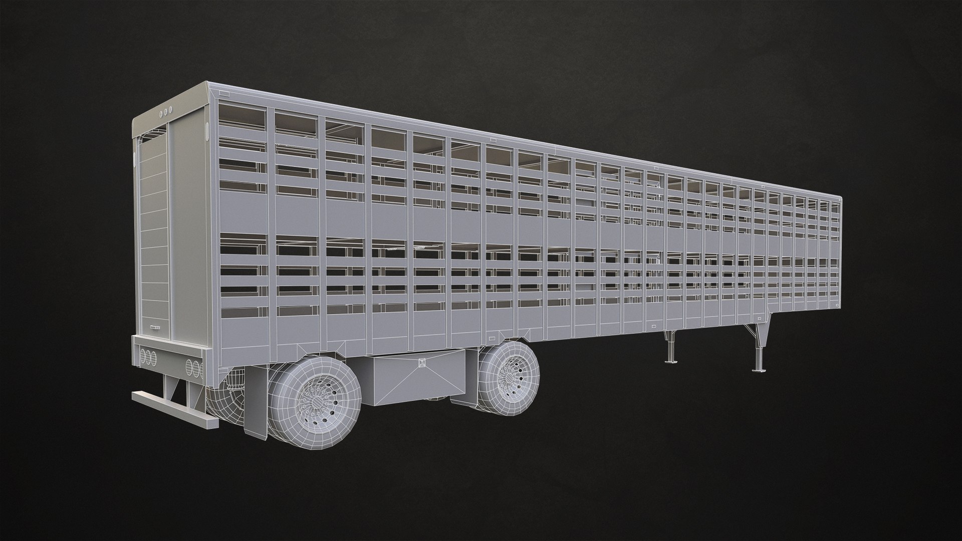 3D model Semi Truck Livestock Trailer - Low Poly https://p.turbosquid.com/ts-thumb/A8/1PfhXV/zy/livestocktrailer_wireframe02/jpg/1729162455/1920x1080/fit_q87/cf4a7f76c961f1a284ac1d07532b12131b06eb42/livestocktrailer_wireframe02.jpg