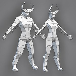 Low Poly Minotaurs