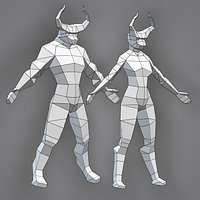 Low Poly Minotaurs