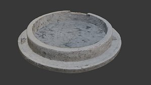 Circular Concrete Manhole Cover Scan 3D model